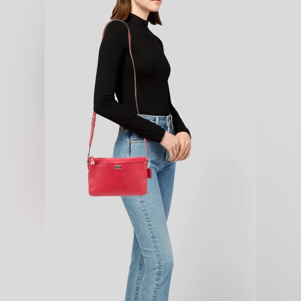 Coach‎ Pink Ruby Madison Swingpack Leather Crossbody Bag